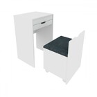 Penteadeira Milena 1 Gaveta Com Banqueta Branco/preto - Pnr M