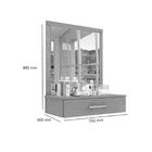 Penteadeira Moderna Elegante Floratta Malbec