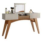 Penteadeira Multifuncional Com Espelho 3 Portas Retrô 136cm M