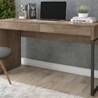 Penteadeira Nila 2 Gavetas Castanho Preto