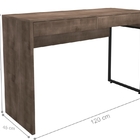 Penteadeira Nila 2 Gavetas Castanho Preto