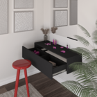 Penteadeira Organizador Para Maquiagem Gaveteiro Com 2 Compar