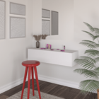 Penteadeira Organizador Para Maquiagem Gaveteiro Com 2 Compar