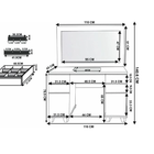 Penteadeira P/ Maquiagem Camarim Clean C/ Espelho Led Branco