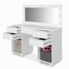 Penteadeira P/ Maquiagem Camarim Clean C/ Espelho Led Branco