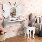 Penteadeira Para Criança Borboleta Branca 100% Mdf Valen