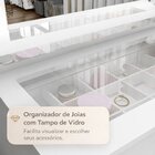 Penteadeira Para Quarto Com Espelho Touch Led 7 Gavetas Iris