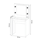 Penteadeira Para Quarto Decorativa Pe2017 Mpd Branco G69 - Gr