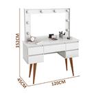 Penteadeira Para Quarto Retro Camarim Branca Strass Patrimar