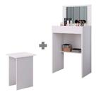 Penteadeira Pequena Com Espelho Branco Leland Shop Jm