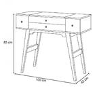 Penteadeira Porta Espelhada Com Banqueta Branco E Imbuia