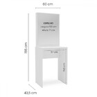 Penteadeira Porto Com Espelho Branco - Politorno