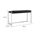 Penteadeira Preta E Tubos Cromados Carraro