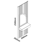 Penteadeira Realeza 095 Ripada Com Led E Espelho Off White -