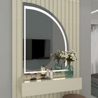 Penteadeira Realeza 095 Ripada Com Led E Espelho Off White -