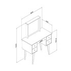 Penteadeira Retrô 4 Gavetas  Branco