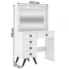 Penteadeira Retrô 5 Gavetas Msm 437 Branco - Móvel Bento