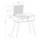 Penteadeira Retrô Com Espelho Cristal  Branco