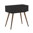 Penteadeira Retrô Com Espelho Cristal  Preto