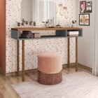 Penteadeira Retro Megan  Chumbo/nogueira Caiena