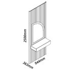 Penteadeira Ripado Com Espelho Com Led 95cm Realeza 100% Mdf