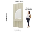 Penteadeira Ripado Com Espelho Com Led 95cm Realeza 100% Mdf