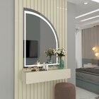 Penteadeira Ripado Com Espelho Com Led 95cm Realeza 100% Mdf