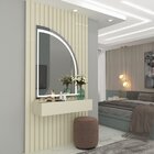 Penteadeira Ripado Com Espelho Com Led 95cm Realeza 100% Mdf