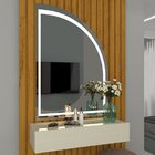 Penteadeira Ripado Com Espelho Com Led 95cm Realeza 100% Mdf