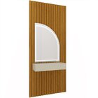 Penteadeira Ripado Com Espelho Com Led 95cm Realeza 100% Mdf