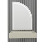 Penteadeira Ripado Com Espelho Com Led 95cm Realeza Cinza/off