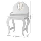 Penteadeira Simples Infantil Com Espelho Branco Valen