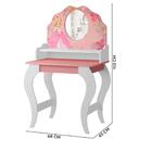 Penteadeira Simples Infantil Com Espelho Rosa Encanto Valen