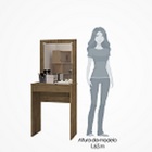 Penteadeira Sofia Com Espelho E 1 Gaveta Mdp Jea