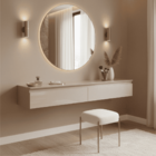 Penteadeira Suspensa 2 Gavetas 1,35m Aspen Off White Edn