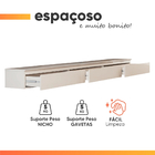 Penteadeira Suspensa 3 Gavetas 2,17m Aspen Off White Edn