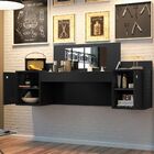 Penteadeira Suspensa Camarim Night 2 Portas - Albatroz - Preto