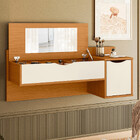 Penteadeira Suspensa Com Espelho 1 Gaveta 1 Porta Blush Albat