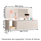 Penteadeira Suspensa Com Espelho 8400 Plla