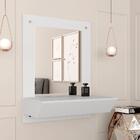 Penteadeira Suspensa Com Espelho Celia Branco - Móveis Arapon