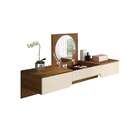 Penteadeira Suspensa Com Espelho Elegance Freijó E Off White