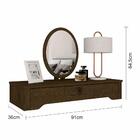 Penteadeira Suspensa Com Espelho Paola Cedro - Móveis Arapong