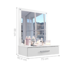 Penteadeira Suspensa Com Espelho Paraty Branco