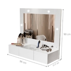 Penteadeira Suspensa Com Leds West Branco