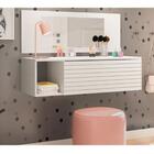 Penteadeira Suspensa Joy Com Espelho E Painel Branco