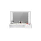 Penteadeira Suspensa Mdp Com 1 Gaveta E Led Cristal Branco