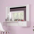 Penteadeira Suspensa Mdp Com 1 Gaveta E Led Cristal Branco