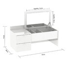 Penteadeira Suspensa Mila 2 Gavetas - Branco