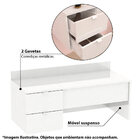 Penteadeira Suspensa Mila 2 Gavetas - Branco