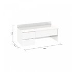 Penteadeira Suspensa Mila 2 Gavetas - Branco